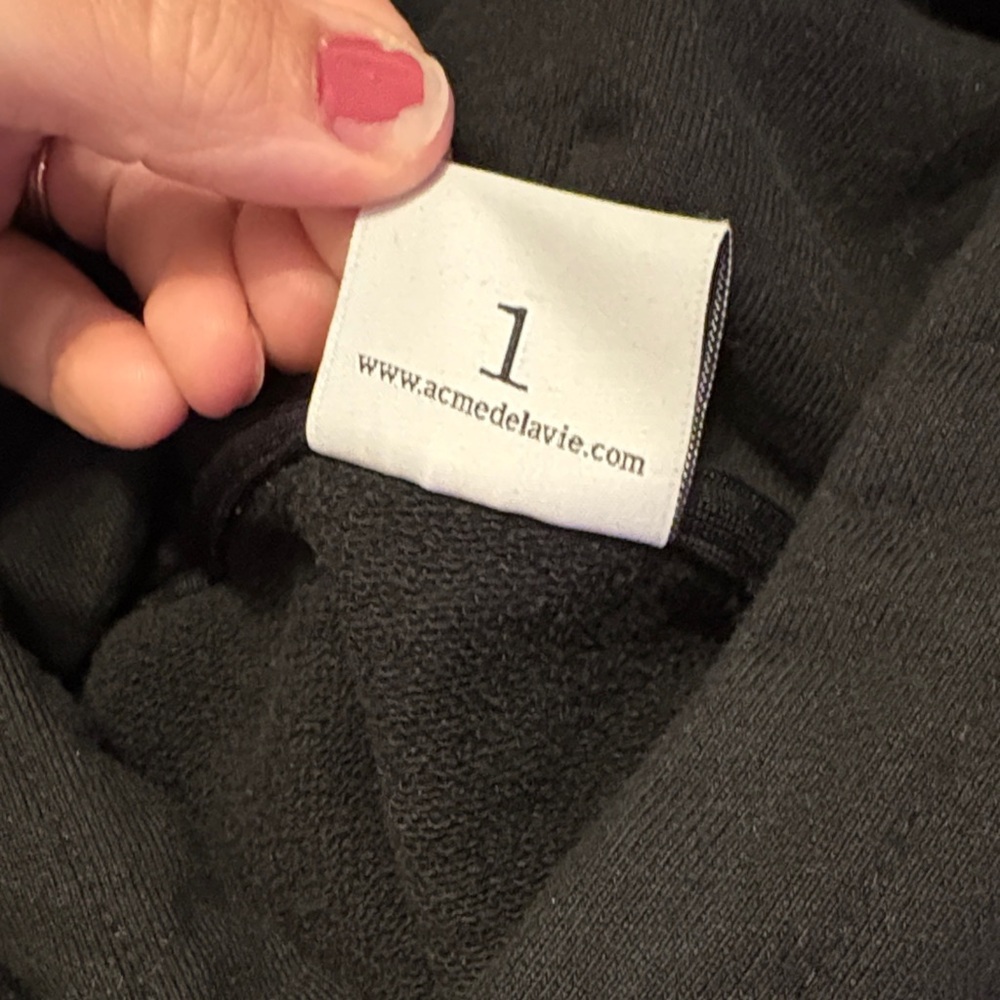 ACME Black Hoodie with Teddy Bear Design - Picture 4 of 4